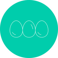 Eggs single vector icon illustration