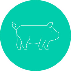 Farm Animal single vector icon illustration