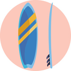 Surfing Gear – A classic surfboard, representing water sports, coastal fun, and wave-riding excitement.
