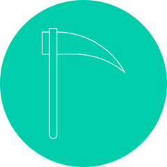 Scythe single vector icon illustration
