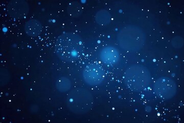 Obraz premium Dark blue night sky with glittering stars and sparkles in bokeh effect , glitter, bokeh, starry night