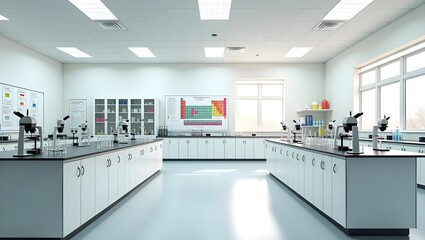 Modern Minimalist School Science Laboratory