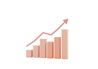 Isolated Bar Graph with Arrow