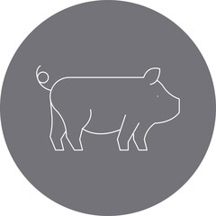 Farm Animal single vector icon illustration