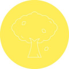 Tree single vector icon illustration