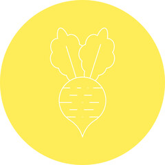 Beet single vector icon illustration