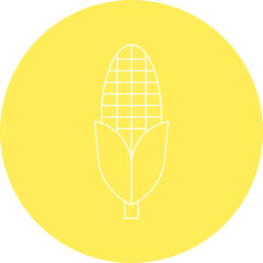 Corn single vector icon illustration