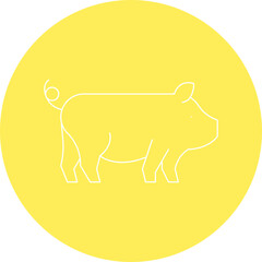 Farm Animal single vector icon illustration