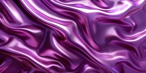 Obraz premium Abstract iridescent, melting metal effect with shiny folds. Minimalistic Photo