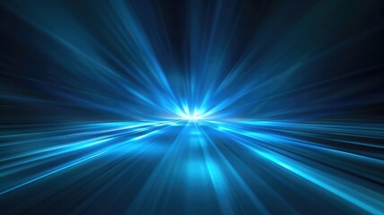 Abstract picture of blue light particle with digital technology style design connecting become dynamic of electric wave movement represent about flowing of data or structure of network system. AIG53.