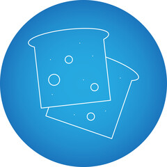 Bread single vector icon illustration