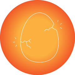 Hatched Egg single vector icon illustration