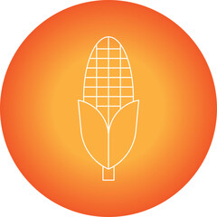 Corn single vector icon illustration