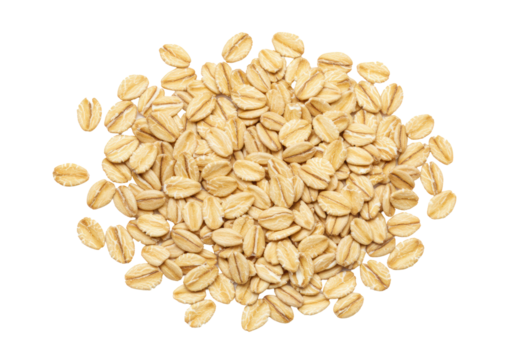 Isolated Pile of Dry Rolled Oats