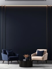 Blank wall frame model background