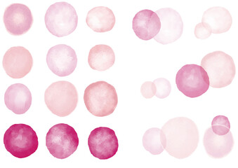 水彩風　春色ドット　セット