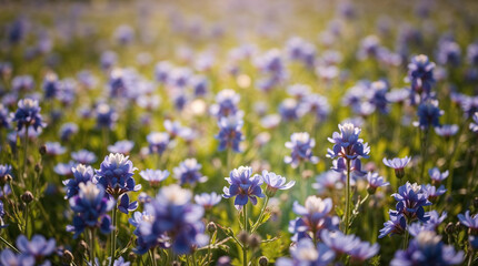 Bluebonnet field wallpaper. Beautiful purple flowers bloom on a meadow in spring
