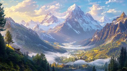 Obraz premium panorama of the mountains