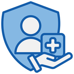 Fototapeta premium Treatment Blue White Icon