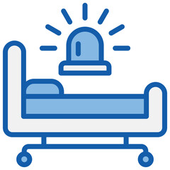 Emergency Room Blue White Icon