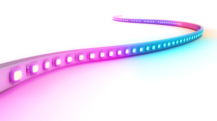 Fototapeta premium White background۔ Colour full line. Different colours are visible.Teaching Model for Ventilation and Perfusion Mismatching.