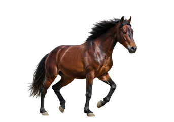 Obraz premium Isolated Powerful Brown Horse Trotting