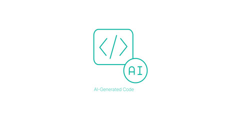 AI-Generated Codes for Automated Software Development and Programming Vector Icon