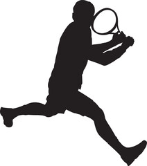 tennis player silhouette