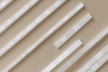 Obraz premium Beige Background with Diagonal White Checkered Design