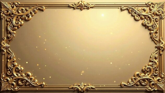 Golden luxury vector invitation card with intricate patterns and ornate details , Vector, Pattern, Invitation