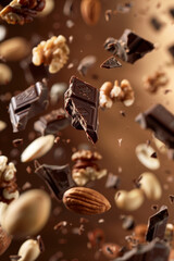 Floating Dark Chocolate & Nuts Explosion