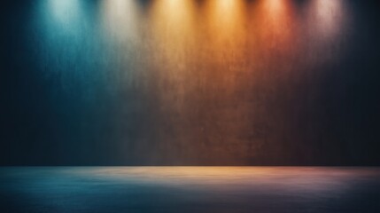 Obraz premium A dark room with a stage and lights