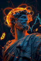 Obraz premium Crypto Titan: The Rise of Digital Currency