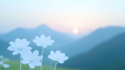 Obraz premium Flower patterns on the mountain