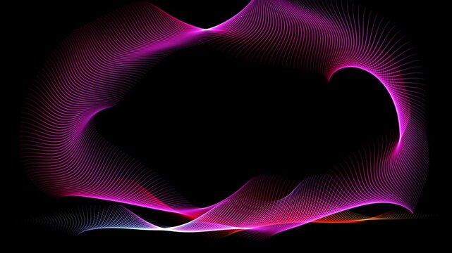 Abstract background for logo animation. Trails of winding colored lines.