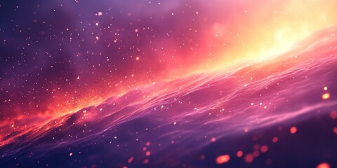 Obraz premium Celestial landscape features vibrant colors and cosmic details at dusk in the universe