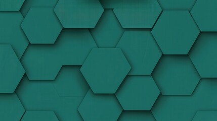 Fototapeta premium Geometric Hexagon Pattern in Teal Color for Modern Design Use