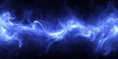 Fototapeta premium Swirling blue energy pattern radiating a sense of dynamic motion in a dark atmosphere
