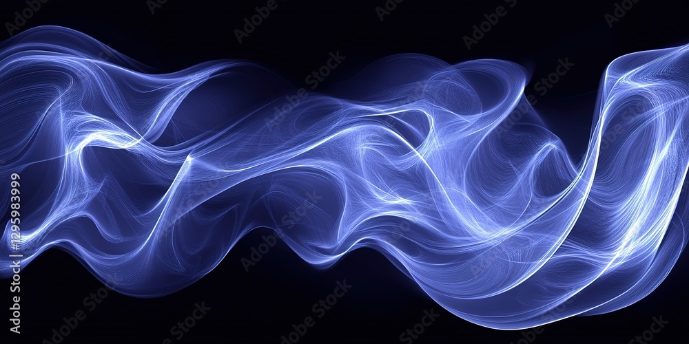 Poster colorful abstract wave patterns create a sense of movement and energy in a digital setting during un