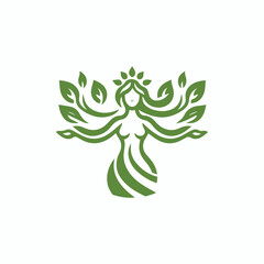Nature goddess logo