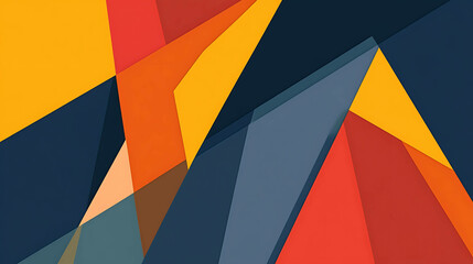 Obraz premium A dynamic abstract composition of overlapping triangles
