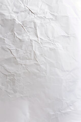 Fototapeta premium Crumpled white paper texture for backgrounds.