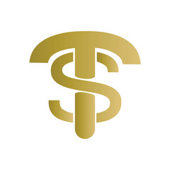 TS letter logo design elements BRAND