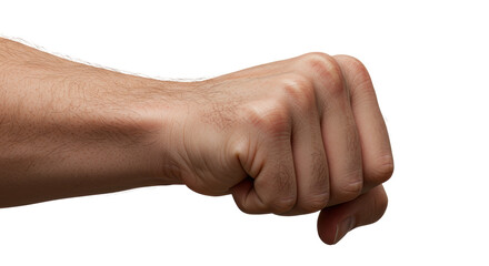 Isolated Clenched Fist Ready for Action