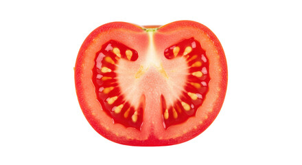 Isolated Half Cut Fresh Red Tomato