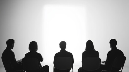 Social psychology in a group discussion at a conference. Featuring collaboration and idea generation