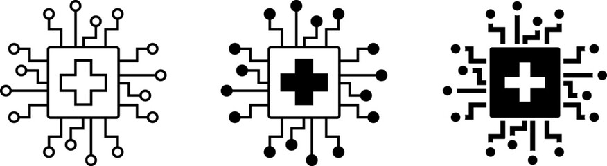 Digital healthcare icon , Vector illustration