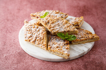 Homemade pie with berry marmalade