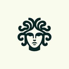 Minimalist medusa logo © Fajarhidayah11