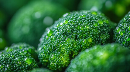 close up of a green broccoli